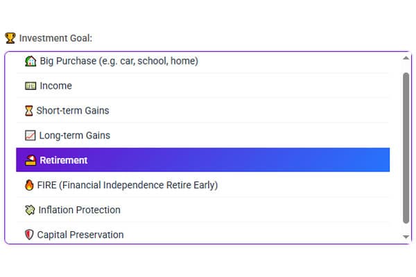 portfoliogpt define your investment goal