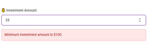 portfoliogpt set investment amount